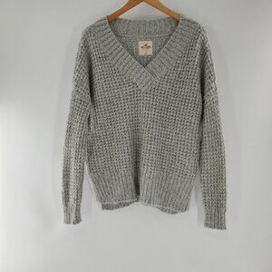 Hollister Grey‎ Medium Knit Sweater Womeens Small